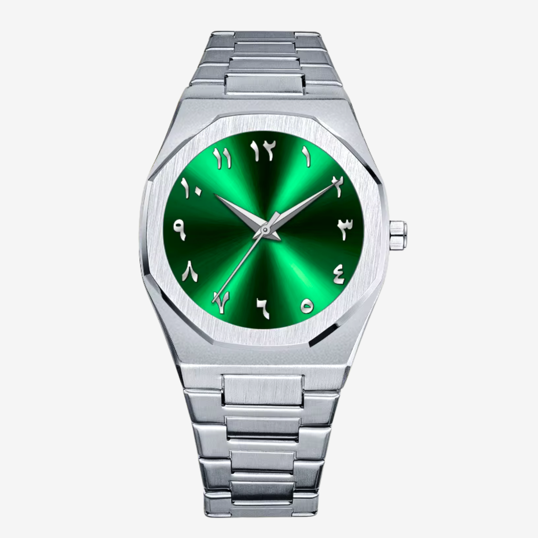 AXEL DOHA: SILVER/GREEN ARABIC